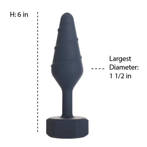 Анальная пробка синяя Lux Active Twist Plug размер Large - 4