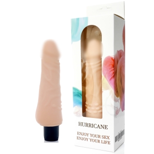 Вибратор реалистик телесного цвета BOSS Cyberskin - HURRICANE