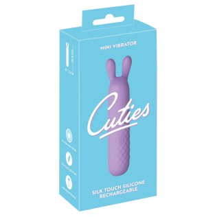 Мини клиторальный вибратор c мягкими виброушками фиолетового цвета Soft Silicone Cuties