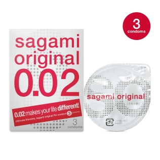 Полиуретановый презерватив Sagami Оriginal тонкие 0,02 (Сагами Оригинал) 3 шт