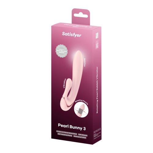 Вібратор-кролик із перловим масажем рожевий Satisfyer Pearl Bunny 3 - 8