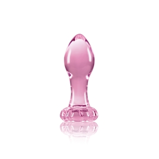 Анальний скляний затор рожевого кольору NS Novelties Crystal Flower