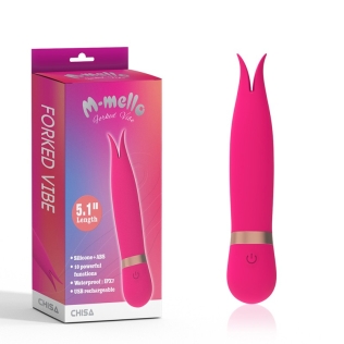 Вібратор для стимуляції клітора рожевого кольору Chisa Forked Vibe