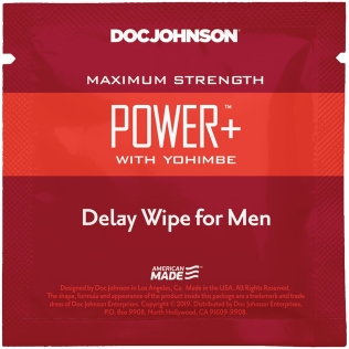 Пролонгирующая салфетка с экстрактом йохимбе Doc Johnson Power+Delay Wipe For Men 