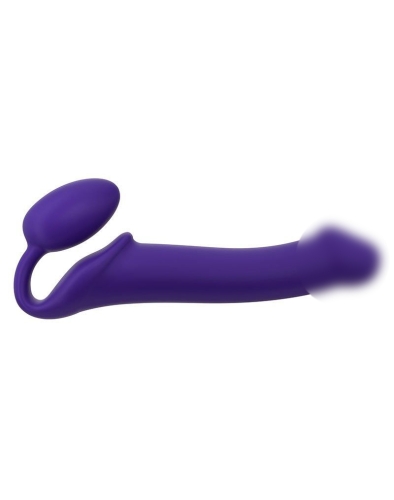 Страпон силиконовый гибкий безременой со стимуляцией клитора и точки G Strap-On-Me Violet L - 1