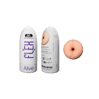 Мастурбатор-анус в колбе бежевый Alive Flex Anal размер M 