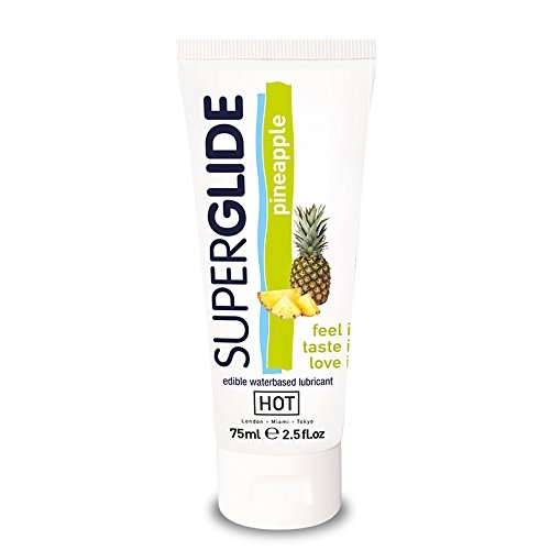 Съедобный лубрикант на водной основе со вкусом ананаса Superglide - 1