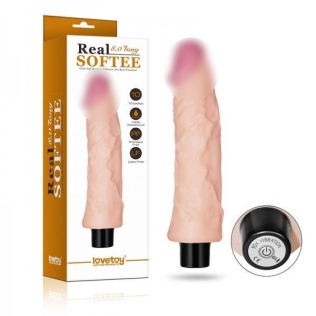 Реалистичный вибратор телесный Real Softee Lovetoy 