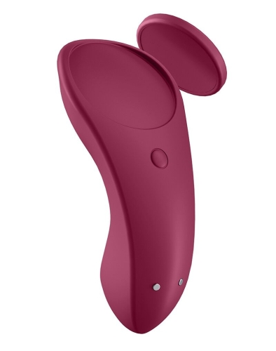 Вібратор в трусики з управлінням через смартфон Satisfyer (Сатісфаер) Sexy Secret бордовий - 6