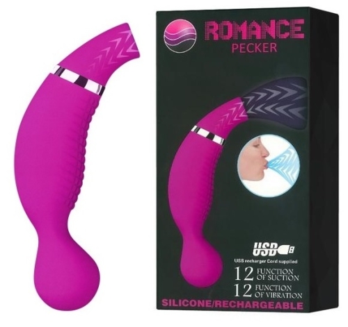 Вакуумный стимулятор клитора розового цвета LYBAILE ROMANCE Pecker - 1
