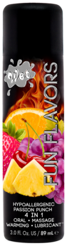 Розігрівальний оральний лубрикант з фруктовим смаком Wet Fun Passion Punch 89 мл - 1