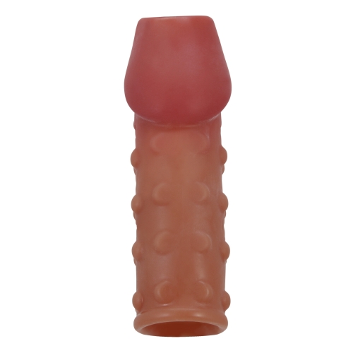 Стимулирующая насадка на член рельефная коричневая Lybaile Pretty Love Penis Sleeve - 3