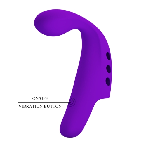 Вібронасадка на палець для клітора фіолетова Lybaile Pretty Love Fingering Vibrator Gorgon - 9