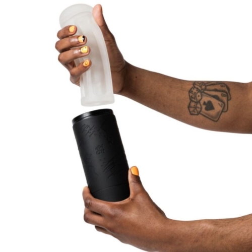 Мастурбатор для мужчин в колбе черно прозрачный Romp Dash Male Masturbator Suction Control - 2