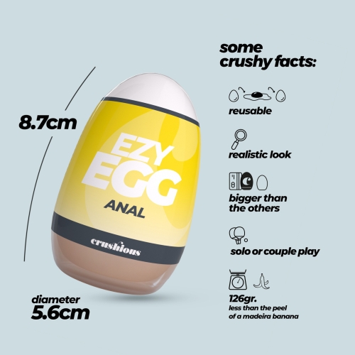 Мастурбатор-яйце анал реалістичний тілесний CRUSHIOUS EZY EGG THE Anal - 9