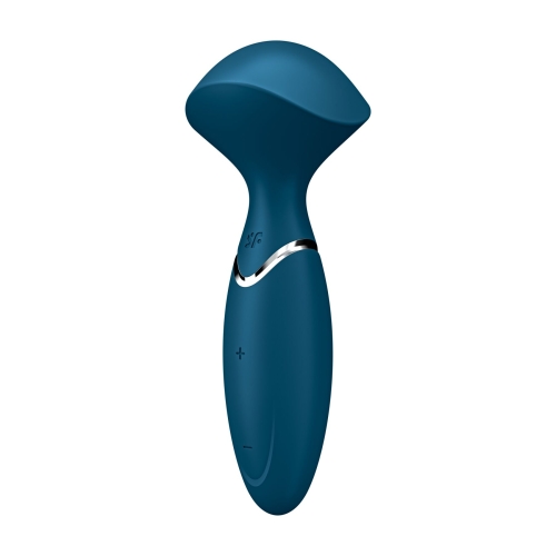 Вібромасажер Ванд для стимуляції ерогенних зон синього кольору Satisfyer - 2