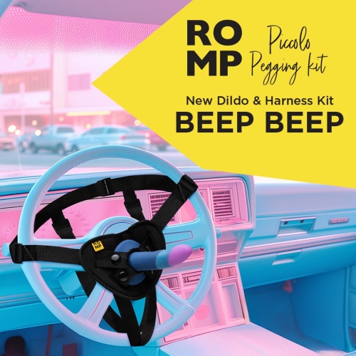 Страпон ременной на присоске синий Romp Piccolo Pegging Kit - 9