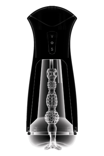 Мастурбатор вагина в колбе с вибрацией бежевая Pipedream PDX Elite - 3