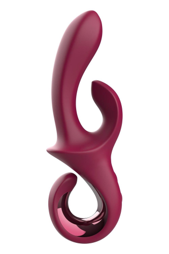 Вібратор-кролик із ручкою гачком червоний Dreamtoys Glam Duo Vibrator - 3