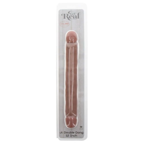 Фалоімітатор двосторонній реалістичний бежевого кольору Toy Joy RealFeel Jr.Doublе - 4