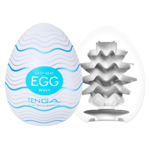 Набір мастурбаторів-яєць прозорого кольору Tenga Egg Standard 3 Pack 1 Wavy, Starry, Cubic 3 штуки - 2