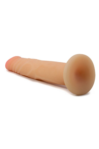 Фаллоимитатор на присоске реалистичный из киберкожи телесного цвета AU NATUREL 7.5INCH RONNIE BEIGE - 4