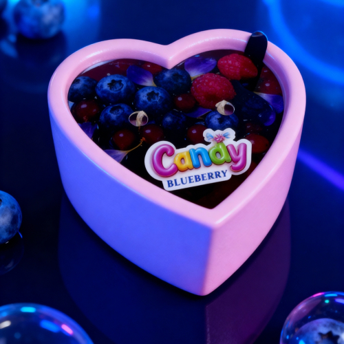 Масажна свічка у формі серця з ароматом чорниці Candy Blueberry 70 мл - 4