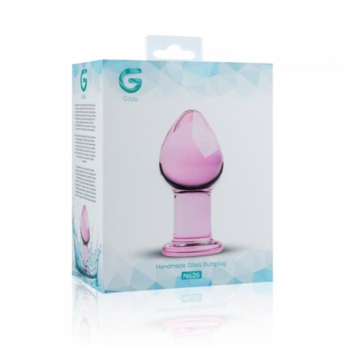 Анальна пробка скляна рожева EasyToys Gildo buttplug No 26 - 4