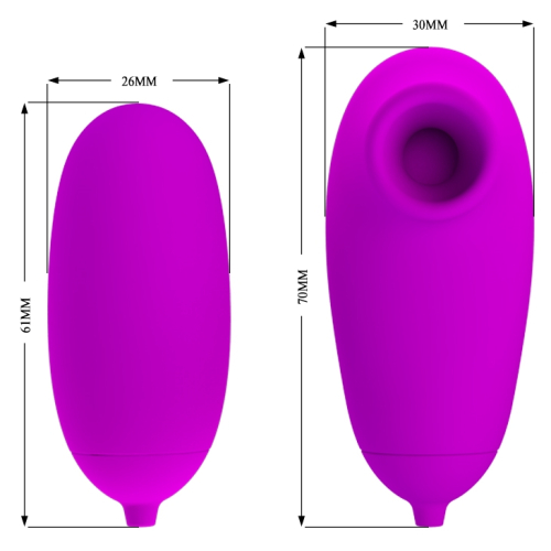 Вакуумный стимулятор с виброяйцом PRETTY LOVE - SUCTION &amp;amp; VIBRO-BULLETS, BI-014925 - 11