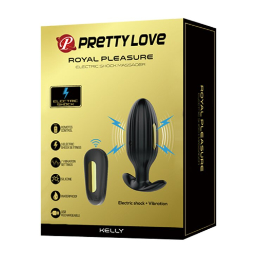 Анальна вібро втулка з електростимуляцією і пультом ДУ Pretty Love ROYAL PLEASURE - 12