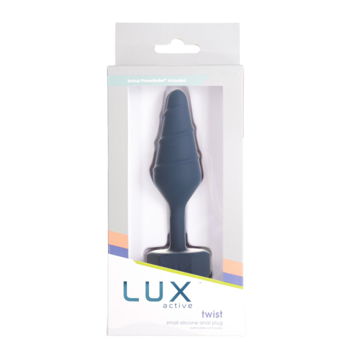 Анальная пробка синяя Lux Active Twist Plug размер Small - 6