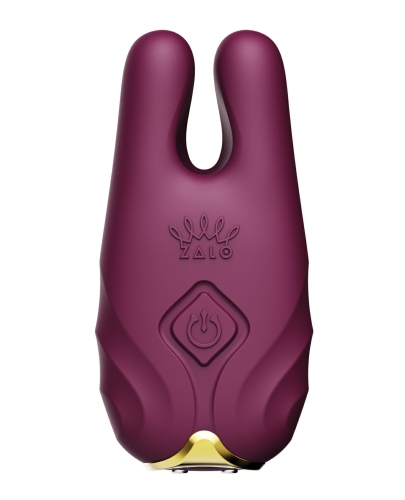 Бездротові вібруючі затискачі для сосків ZALO Nave Vibrating Nipple Clamps фіолетовий - 3