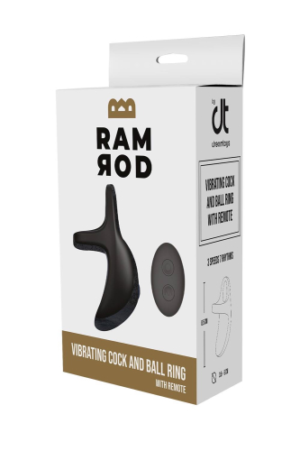 Ерекційне віброкільце на член з керування з пультом чорне Dreamtoys Ramrod - 4
