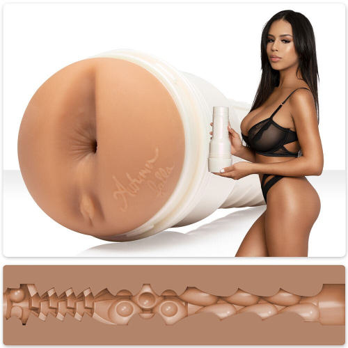 Мастурбатор в колбе анус реалистичный порноактрисы Autumn Falls бежевого цвета Fleshlight - 1
