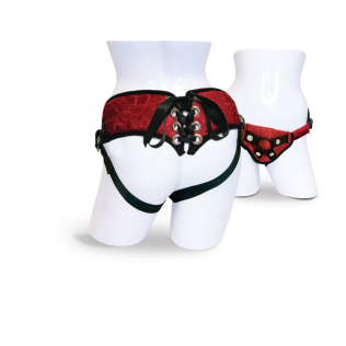 Труси для страпона Sportsheets-Lace Corsette Strap-on Red