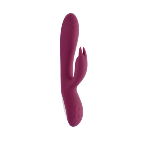 Вибратор для точки G и с отростком для клитора розового цвета Vscnovelty Desire luxury rabbit Duo - 2