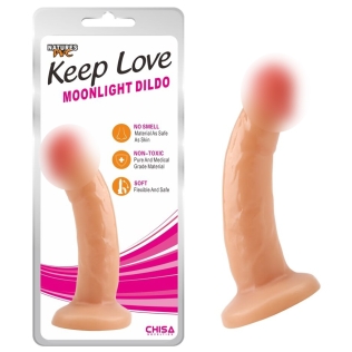Фалоімітатор 18,5 / 3,7 см на присоску реалістичний бежевий CHISA Keep Love Moonlight Dildo