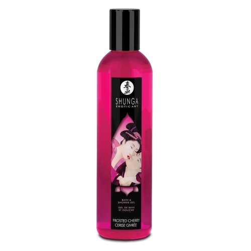 Гель для душу Shunga Shower Gel-Frosted Cherry (250 мл) Вишня зволоження і ніжність (Шунга Сюнга) - 1