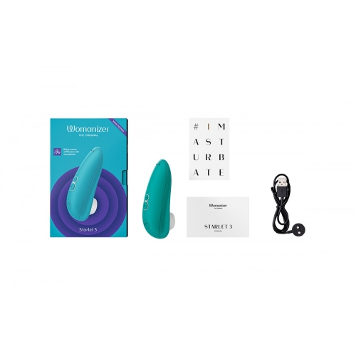 Вакуумный бесконтактный стимулятор для клитора Бирюзовый Womanizer Starlet 3 - 9