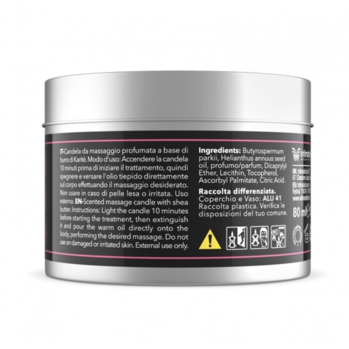Ароматная массажная свеча с маслом ши и ароматом клубники и винограда Intimateline Luxuria Ardes Massage Candle Strawberry Grapes 80 мл - 2