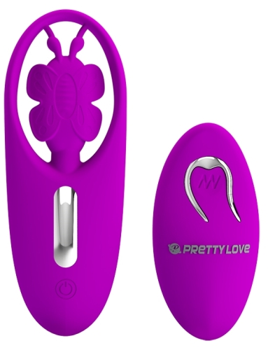 Виброяйцо бабочка с пультом ДУ фиолетового цвета Pretty Love Dancing Butterfly - 4