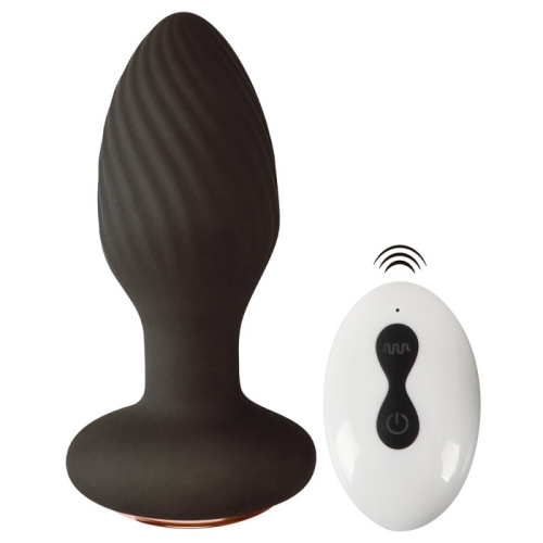 Анальна вібропробка з ротацією та пультом керування Anos Rotating Butt Plug - 2
