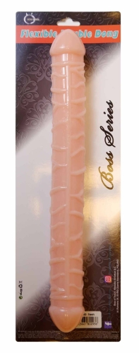 Подвійний фалоімітатор реалістик тілесного кольору Boss Series Flexible Double Dong - 6