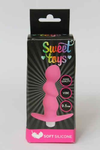 Вібратор для вагінальної і анальної стимуляції SWEET TOYS L 95 мм d 27 мм, Колір Рожевий - 4