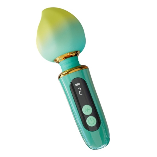 Клиторальный вибратор в форме персика зеленого цвета Cnt Peach Wand - 2
