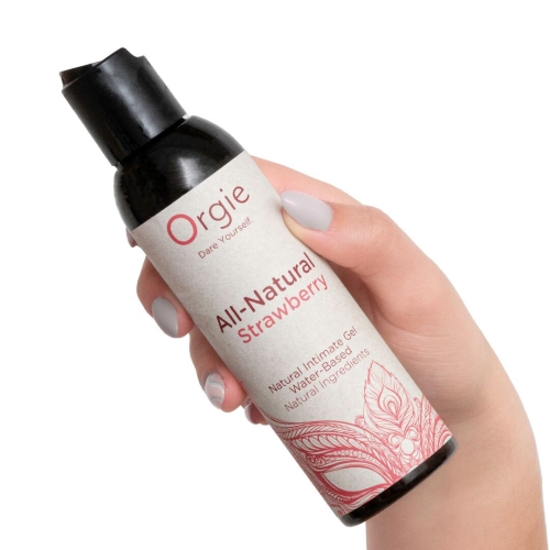 Оральный лубрикант со вкусом Клубники на водной основе Orgie All Natural Strawberry 150 мл - 2