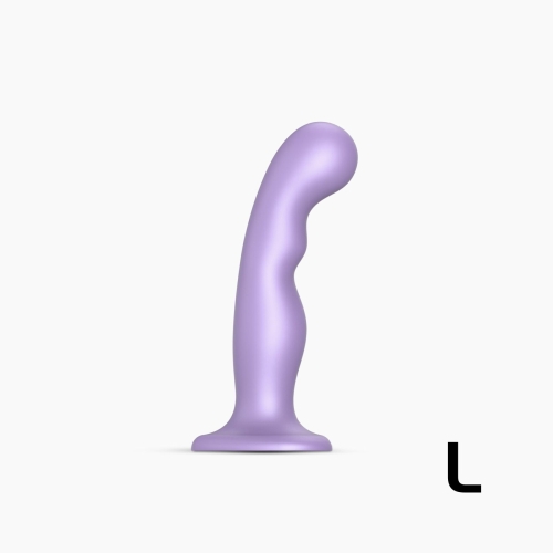 Насадка для страпону силіконова бузкового кольору Strap On Me Dildo розмір L - 1