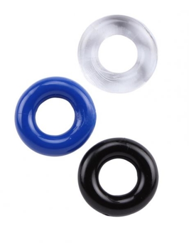 Набір ерекційних кілець для пеніса Chisa Donut Rings-Assorted 3 шт - 1