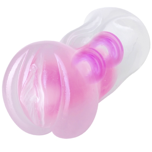 Мастурбатор вагина прозрачно розового цвета Xise Yoku Geisha sexy vagina stroker Crystal version - 2
