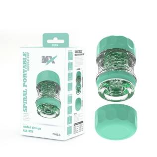 Мастурбатор для мужчин с функцией сосания зеленого цвета Chisa MX Spiral Portable Supple Cup